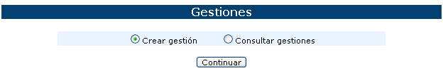 Crear gestion